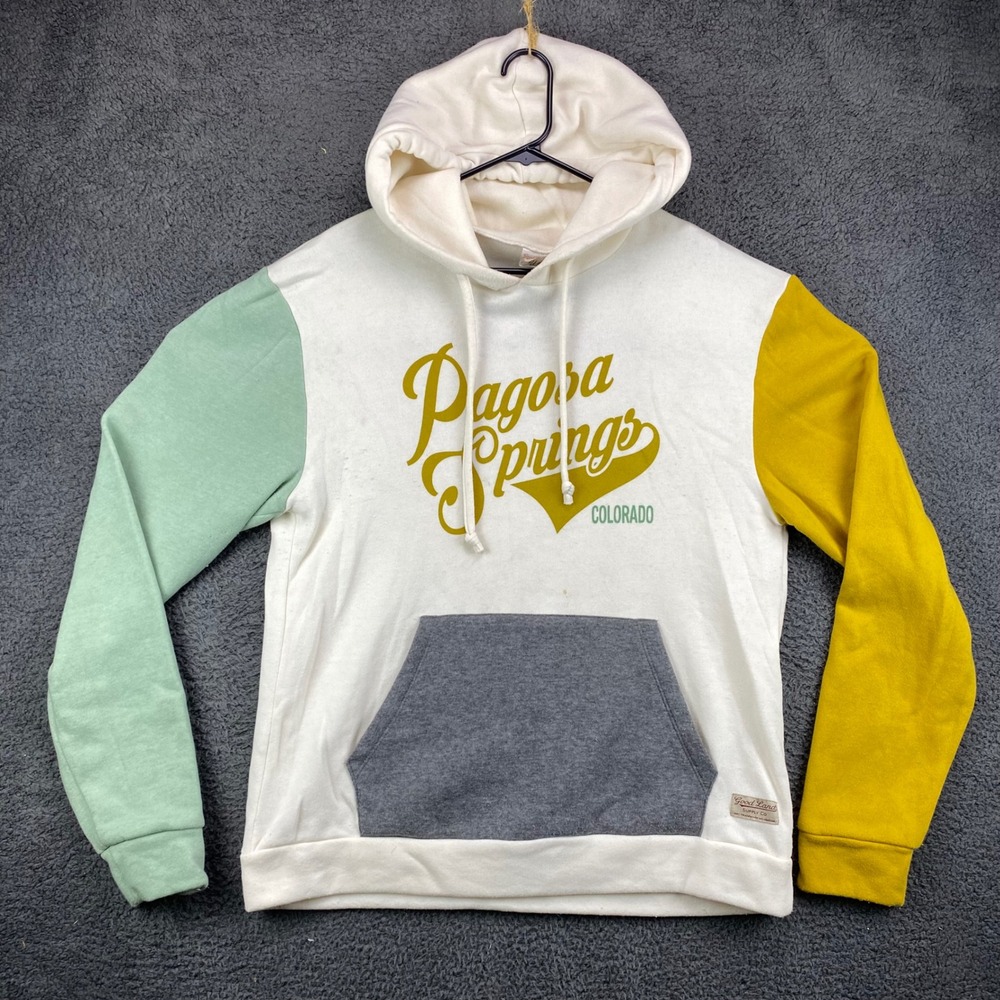 Good Land Supply Co. Pagosa Springs Colorado Color Block‎ Hoodie Sweatshirt XL